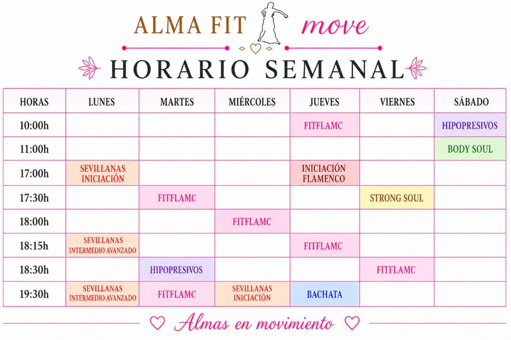 Alma Fit Move Horarios de clases y actividades